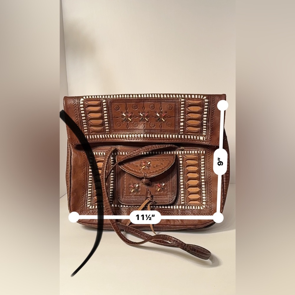 Leather tote bag